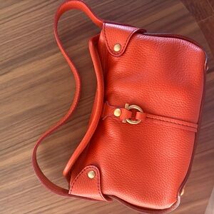 Salvatore Ferragamo orange Leather bag